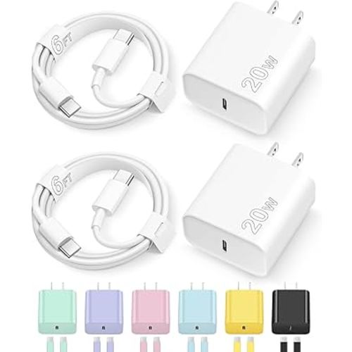 iPhone 17 16 15 Charger Fast Charging Type C Chargers USB C Charger Block iPhone 17 16 15 Air Pro Max Chargers with 6FT Cable for iPhone 17/17 Plus/17 Pro Max/16/16 Plus/16 Pro Max/15 Pro Max/iPad Pro