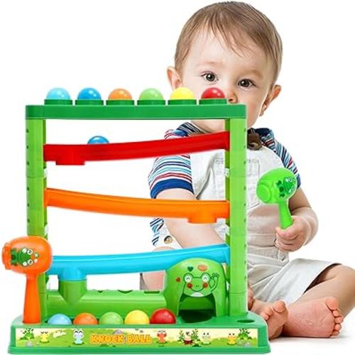 KIZZYEA Toddlers Toys for 1 2 3 Years Old, Kids Pound A Ball Toys, Motor Skill Montessori Toys for Early Development, Interactive Toys for 12-24 Months Baby, Birthday Gift for Boys Girls Ages 1-3