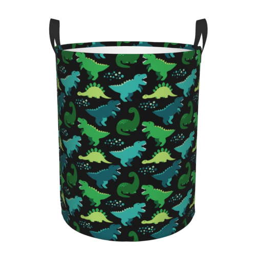 Large Laundry Basket with Handles - green Dinosaur Baby Kids Dirty Clothes Laundry Hamper