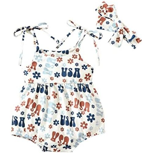 Infant Newborn Baby Girl Floral Romper Kids Spaghetti Strap One Piece Jumpsuit Shorts Toddler Summer Overall Clothes