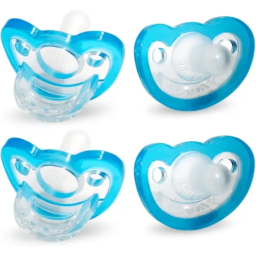RAZBABY JollyPop Baby Pacifier Newborn, 0-3m (Blue, 4 Count)