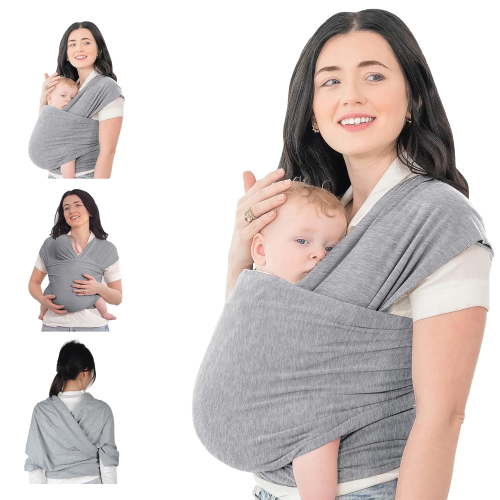 Baby Wrap Carrier,Original Breathable Baby Carrier Wrap Sling Lightweight Hands Free Newborn Wrap Swaddle Holder Adjustable Baby Slings Carrier for Newborn to Infant Toddler Essentials 7 to 35 lbs