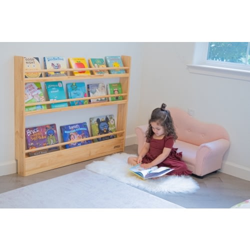 3 Tier Front Facing Bookshelf - SolidWood