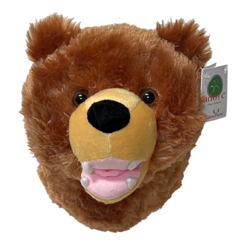 Adore 12" Kodiak The Brown Grizzly Bear Plush Stuffed Animal Walltoy Wall Mount