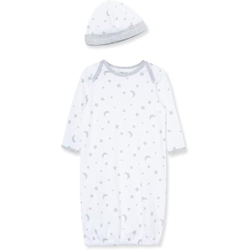 Little Me Baby Gender Neutral Newborn 2-Piece Nightgown and Hat Set