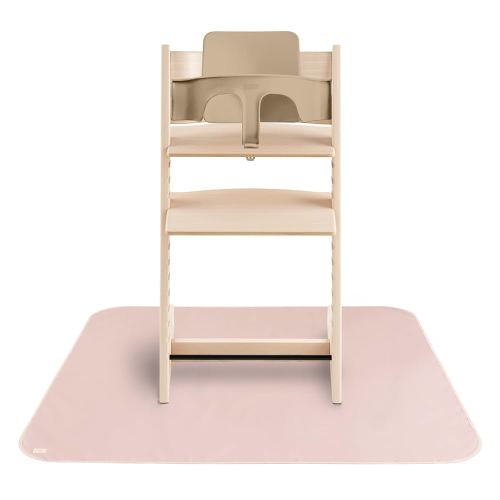 mushie Baby Splat Mat 42.5x42.5 Inch (Blush)| Water Resistant for Under High Chair and Infant Play