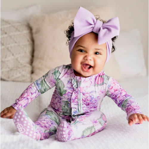 You Had Me At Hydrangea Ruffle Footie