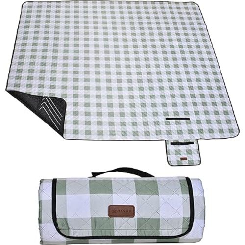 Waterproof Foldable Outdoor Blanket (Green, 80”x80”)