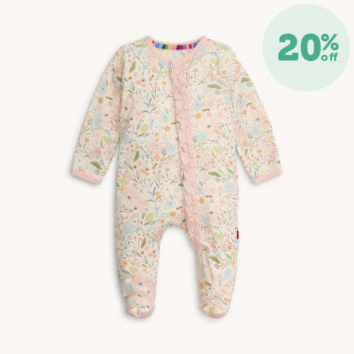 charlotte modal magnetic parent favorite footie with ruffle