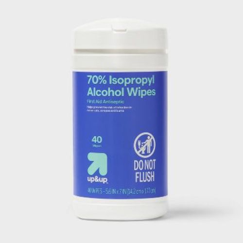 Isopropyl 70% Alcohol Wipes - 40ct - Up&up™