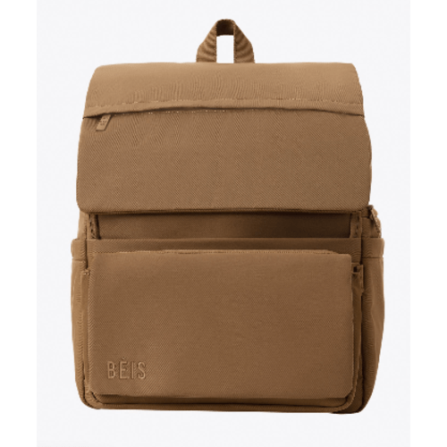 BÉIS 'The Ultimate Diaper Backpack' in Camel - Diaper Bag Backpack in Camel Brown