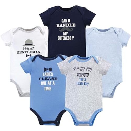 Luvable Friends Baby Girls' Cotton Bodysuits
