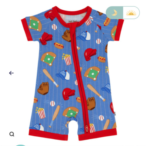 Blue All Stars Shorty Zippy - Little Sleepies
