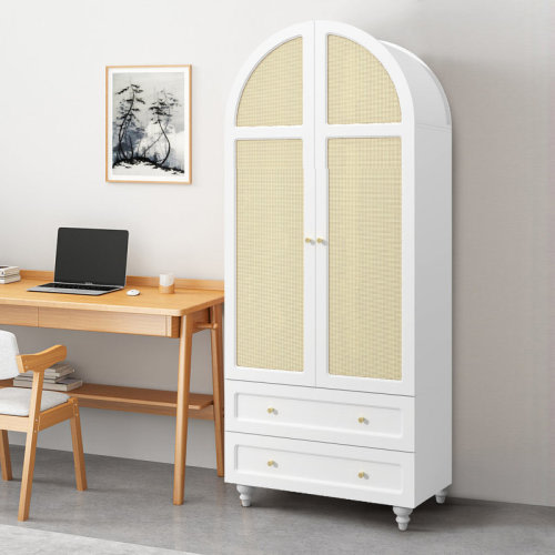 Bay Isle Home™ Cahari 74.8'' H X 31.5'' W X 19.7'' D Armoire With 2 Drawers | Wayfair