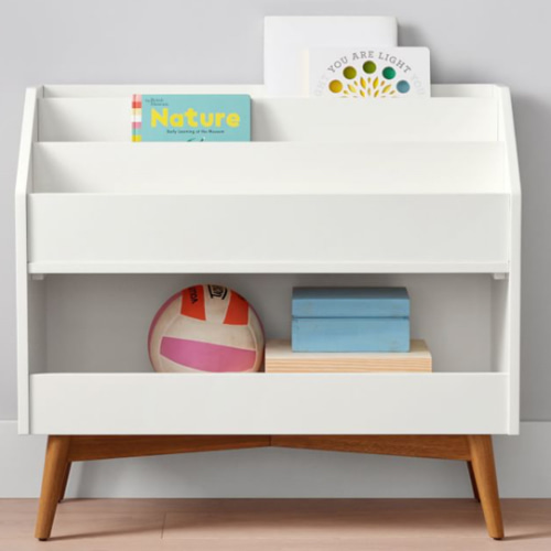 Mid-Century Toy Dump w/ Bookrack - White