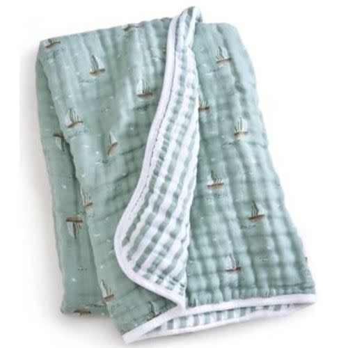 aden + anais Organic Cotton Muslin Blanket in Sailing Seas