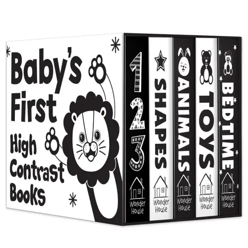 Baby’s First High-Contrast Books Boxed Set [Box Set of 5] - Age Group: 0+ / Black and White Tummy Time Books /Illustrated Board Book for Kids/Toddlers / a book by Wonder House Books - Bookshop.org US