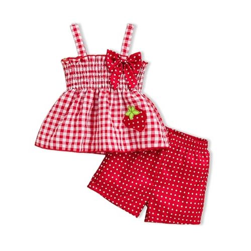 Toddler Girl Clothes Baby Girl Summer Outfits Ruffle Sleeveless Shirts Tops Shorts Set for Girl Clothing