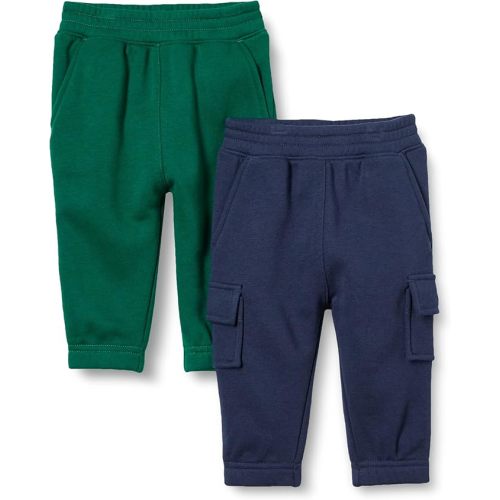 Amazon Essentials Baby Boys' Cargo Joggers, Pack of 2