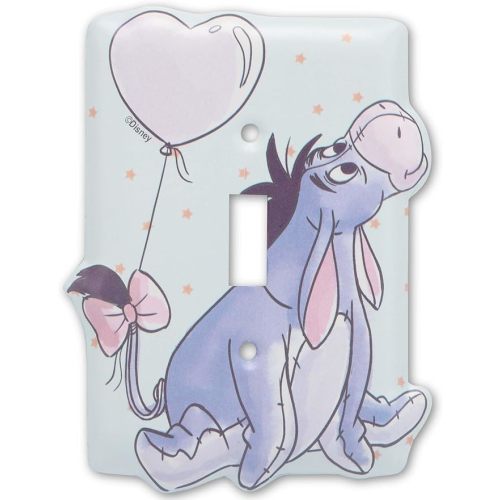 Disney Winnie the Pooh Eeyore Metal Light Switch Plate - Eeyore Switch Plate Decoration for Kids' Bedroom or Nursery