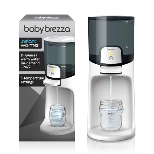 Baby Brezza Instant Baby Bottle Warmer - Fast Water Warmer Instantly Dispenses 24/7 in 3 Temperatures, White