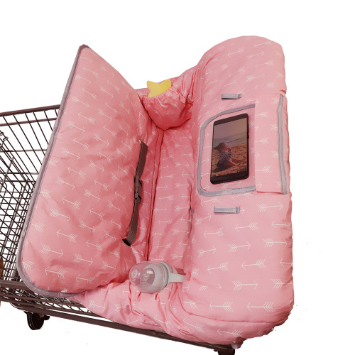 ICOPUCA Shopping Cart Cover for Baby Girl,Cart Covers for Babies, Infant High Chair Cover, Machine Washable, Toddler Grocery Cover Pink