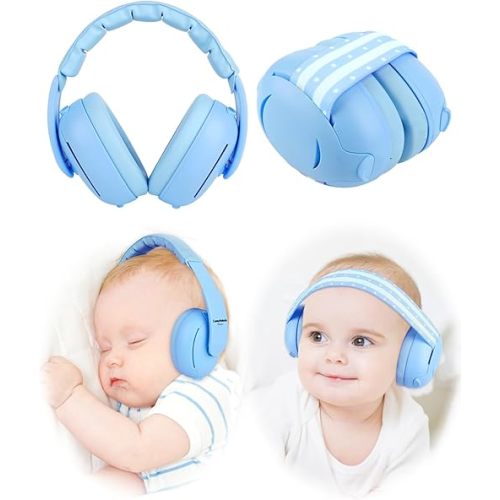 [2-in-1] Baby Ear Muffs Noise Protection - [Two Modes] Baby Headphones for Noise Cancelling Headphones- Infant Headphones Noise Cancelling - Ear Protection for 3 Months to 4 Years