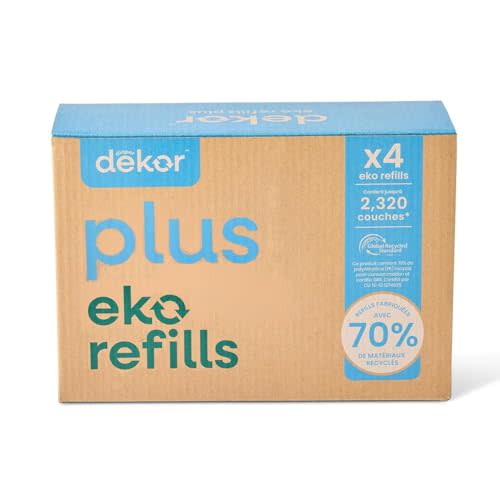 Diaper Dekor Pail Refills for Plus Original & Eko Diaper Pails, 4 Pack Unscented| Extra Thick Refills Made With 70% Recycled Materials