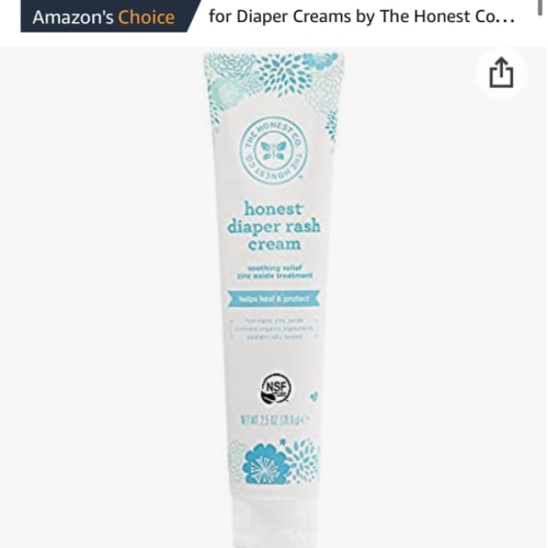 The Honest Company, Diaper Rash Cream, 2.5 Oz