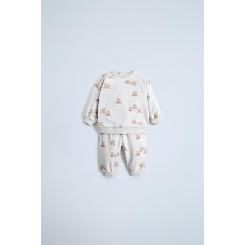PRINTED SWEATSHIRT AND PANTS PACK - Light blue | ZARA United States