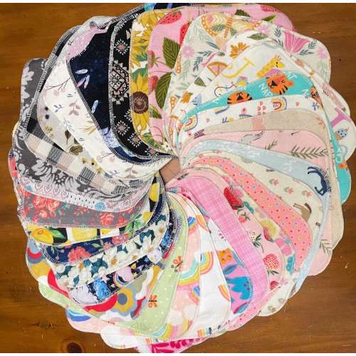 Girl Prints - 8x8 Double Layer Flannel Washcloths - set of 12