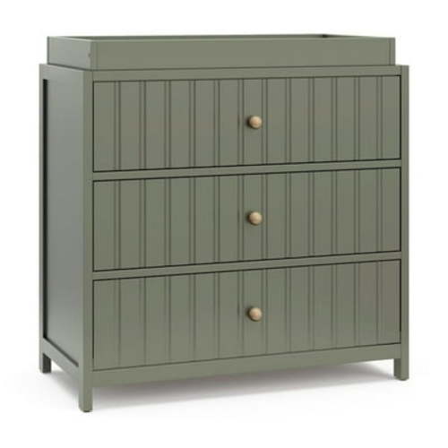 Graco Teddi 3 Drawer Chest with Changing Topper, Olive