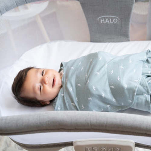 Blue Bird Print Cotton Swaddle Newborn | HALO
