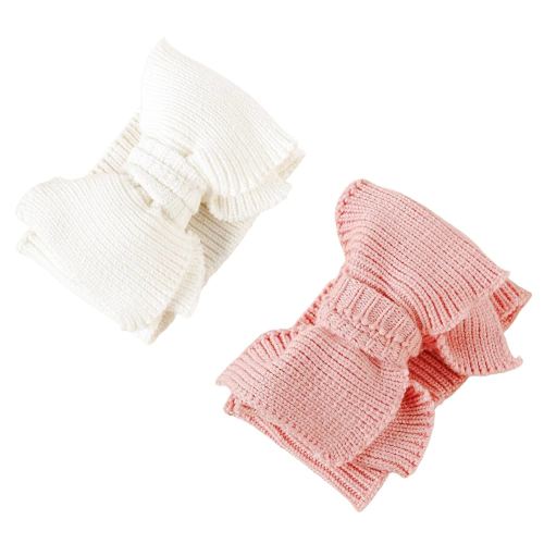 Baby Girl Topknot Headband for Baby Oversized Baby Bow Head Wrap Warm Knitted Hair Band for Toddler Kids