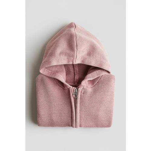 KNIT COTTON HOODED JACKET