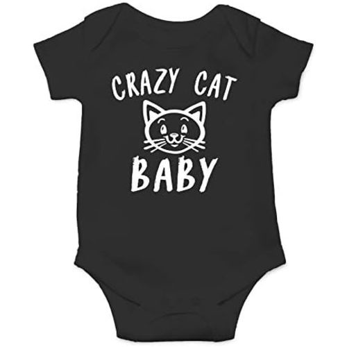 Cute Kitten Crazy Cat Baby - Funny Baby Essentials Bodysuit- Newborn Girl Clothes Boy Outfits