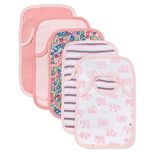 Burt's Bees Baby Infant Pull On Bibs, 100% Organic Cotton Lap Shoulder Style Drool Cloths, Newborn Essentials
