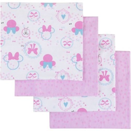 Disney - Disney Minnie 4pk Receiving Blanket