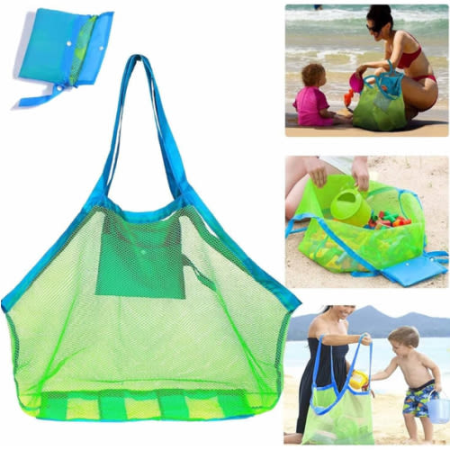 SupMLC Mesh Extra Large Beach Bags and Totes - Holds Toys, Towels, Sand Away - For Children's Toys, Market, Grocery, Picnic