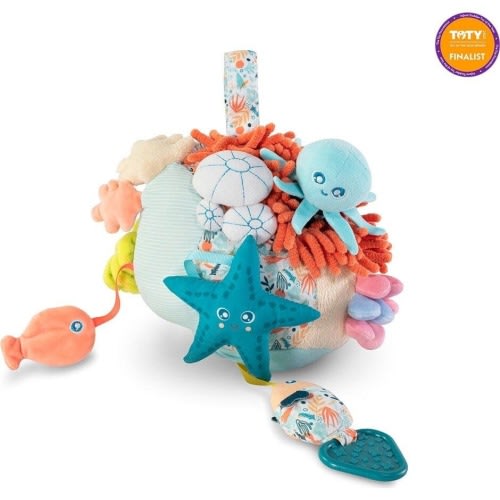 Sensorial Reef Plush Ocean Themed Baby Toy with Teething Elements