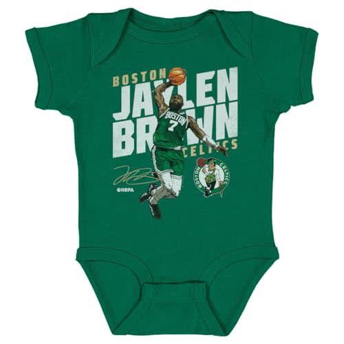 500 LEVEL Jaylen Brown Boston Celtics One-Piece Infant Bodysuit - Jaylen Brown Boston Celtics Slant WHT