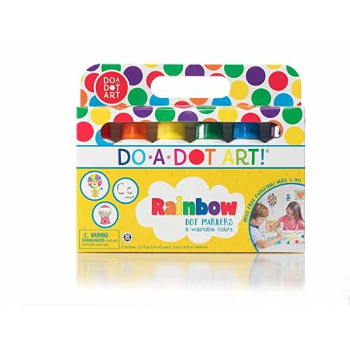 Do A Dot Art! Markers 6-Pack Rainbow Washable Paint Markers, The Original Dot Marker - Basic