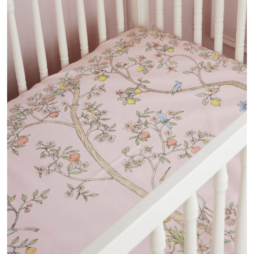 Atelier Choux - In Bloom Pink Crib Sheet | Caitlin Wilson