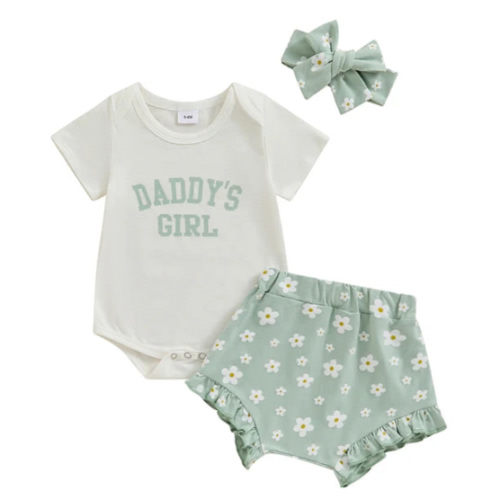DADDY'S GIRL Daises Outfit 6-12 mo. - Hazel & Bo