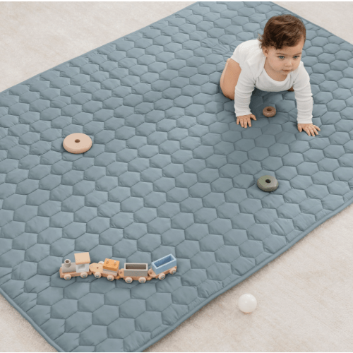 Rectangle 48x72" Play Mat with Non-Slip Bottom - Pacific Blue