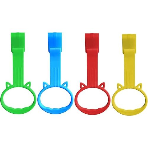 4pack Baby Pull Up Rings for Baby Playpen Walker, 4 Color Cute Design