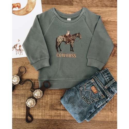 Cowboss Pullover (Baby & Toddler) - Harbor