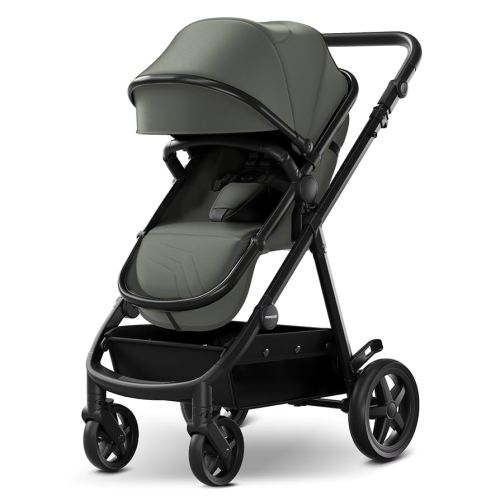 Mompush Meteor2 Baby Stroller 2-in-1 with Newborn Mode, Compatible with Infant Car Seat Adapter Included, Full-Size Bassinet Strollers for Family Outings