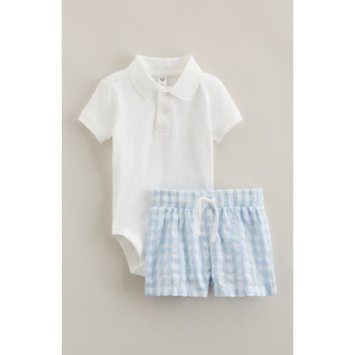 Cotton Polo Bodysuit & Shorts Set, 12M