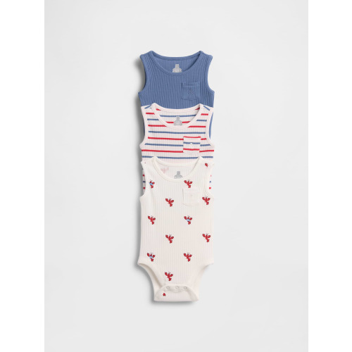 Baby First Favorites TinyRib Pocket Tank Bodysuit (3-Pack)